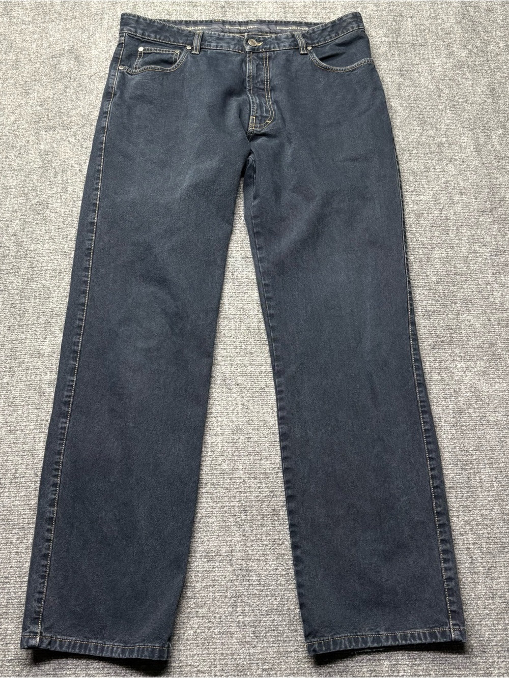 Ermenegildo Zegna Jeans Mens 38x34 Blue Straight Italy Made D-TK-6297